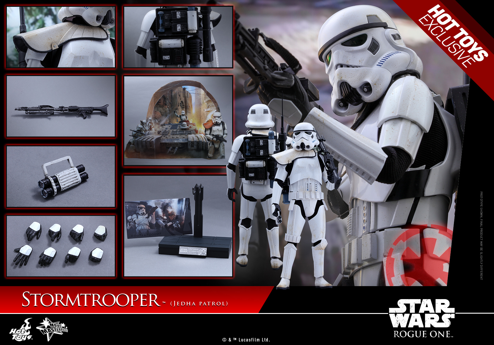 Hot Toys MMS394 Rogue One Stormtrooper Figure Base Stand 