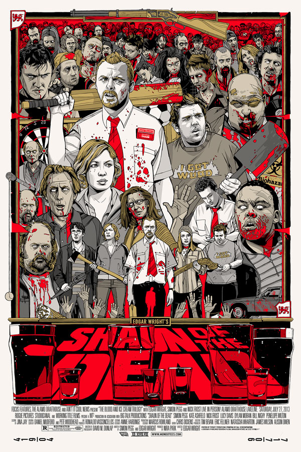 Mondo ショーン・オブ・ザ・デッド/アートポスター Cool Stuff: Tyler Stout's 'Shaun Of The Dead' Poster For Mondo