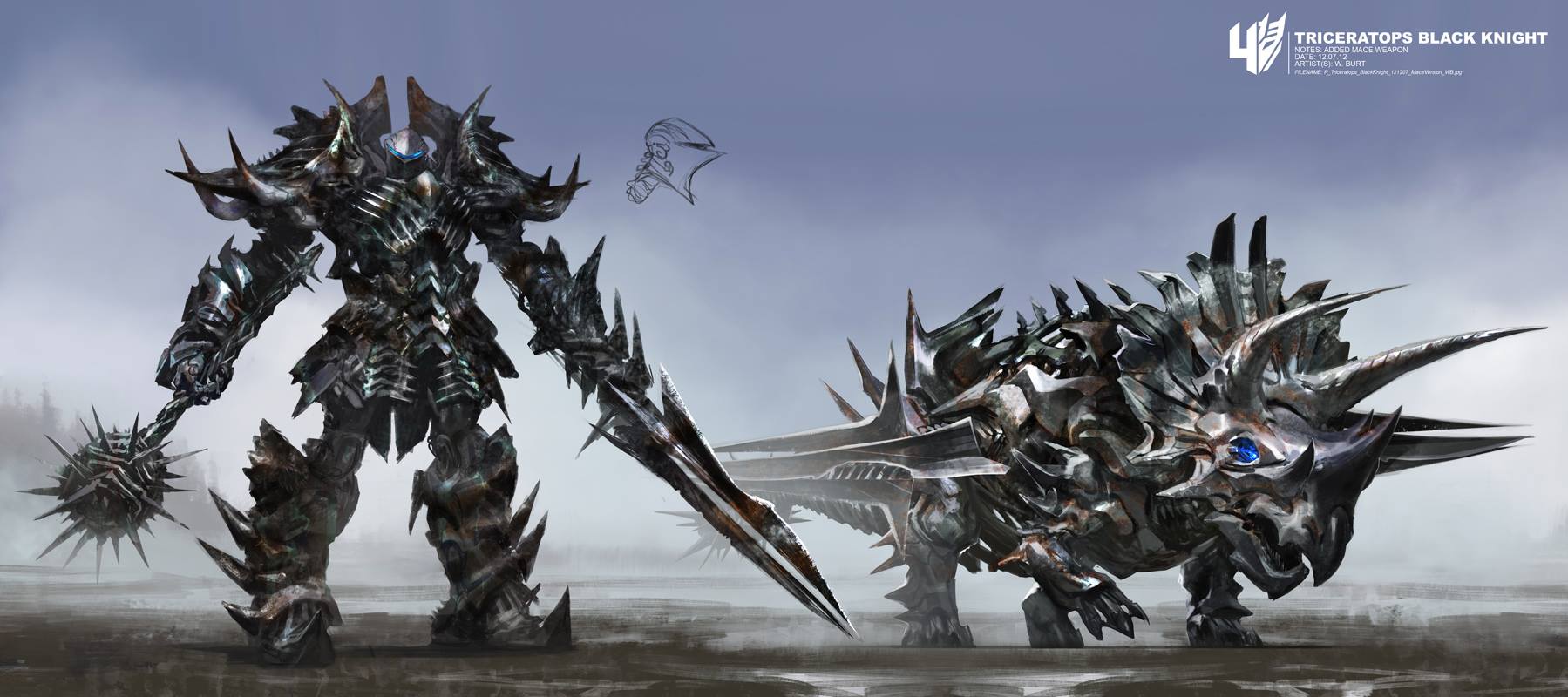Transformers 4 Dinobots Concept Art By Wesley Burt