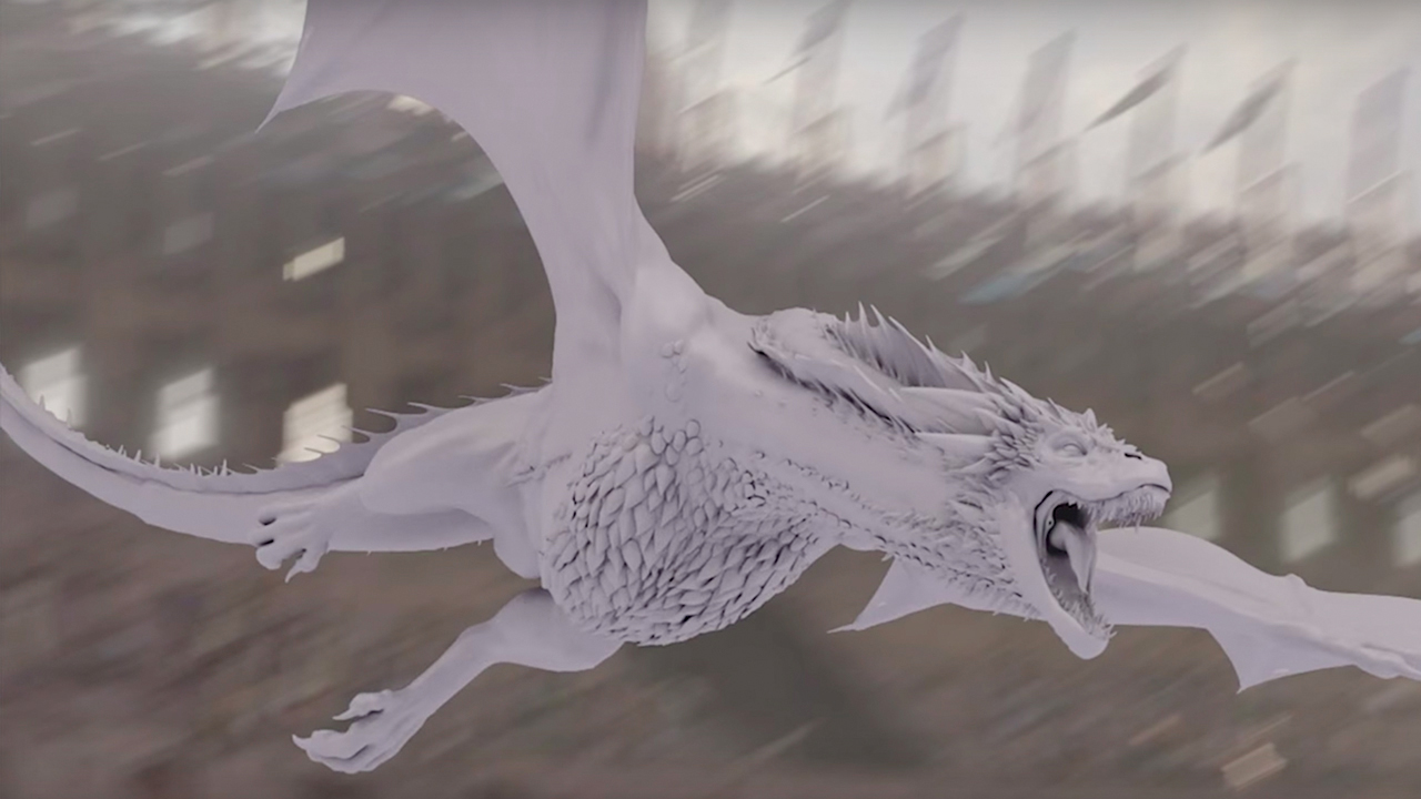 all dragons scene game of thrones