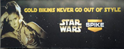 Princess Leia Gold Bikini Ad