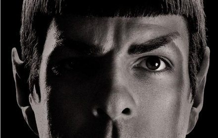 spock poster black close-up