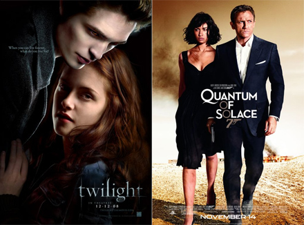 Quantum of Solace vs. Twilight