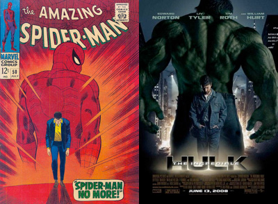 Spider-Man 50 and The Incredible Hulk Poster