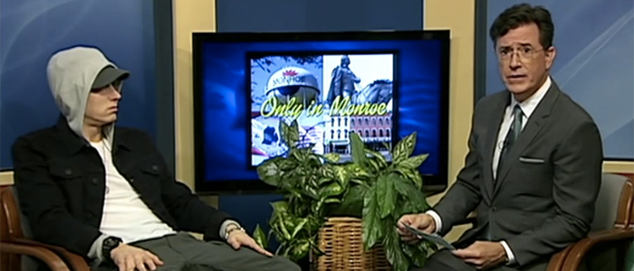 Stephen Colbert Interviews Eminem For 20 Minutes On Public Access To Prepare For 'The Late Show'