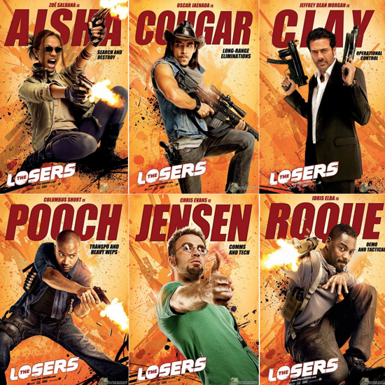 the losers character banners