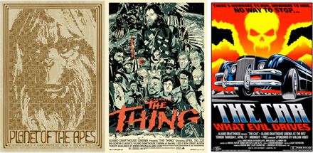 Cool Stuff: Alamo's The Thing, Planet of the Apes, The Car Movie Posters