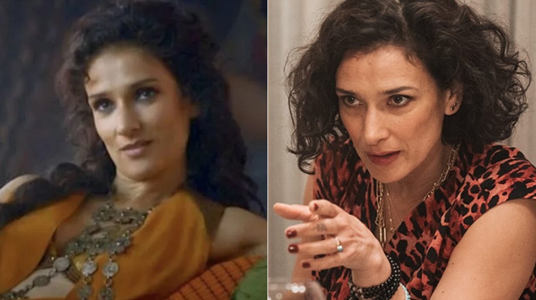 Indira Varma as Ellaria on Game of Thrones and as Jessica in The Trouble with Jessica