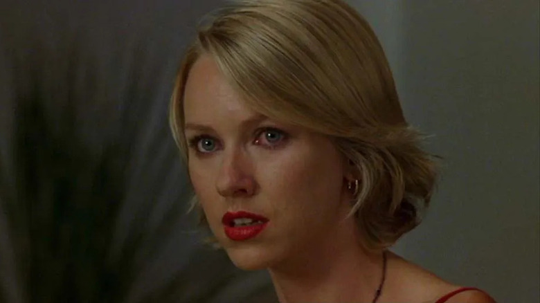 Naomi Watts as Betty and Diane looking at someone in Mulholland Drive