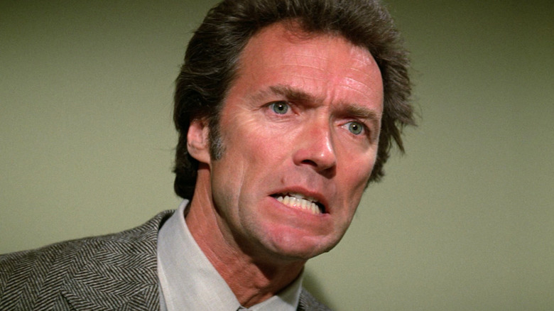 Harry Callahan (Clint Eastwood) looks angry in The Enforcer