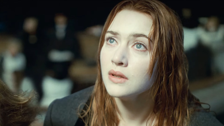 Kate Winslet as Rose DeWitt Bukater looking up in Titanic