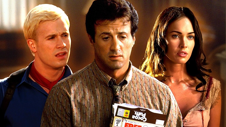 Composite image of Freddie Prinze Jr. as Fred Jones in Scooby-Doo, Sylvester Stallone as Joe Bomowski in Stop! Or My Mom Will Shoot, and Megan Fox as Lilah Black in Jonah Hex