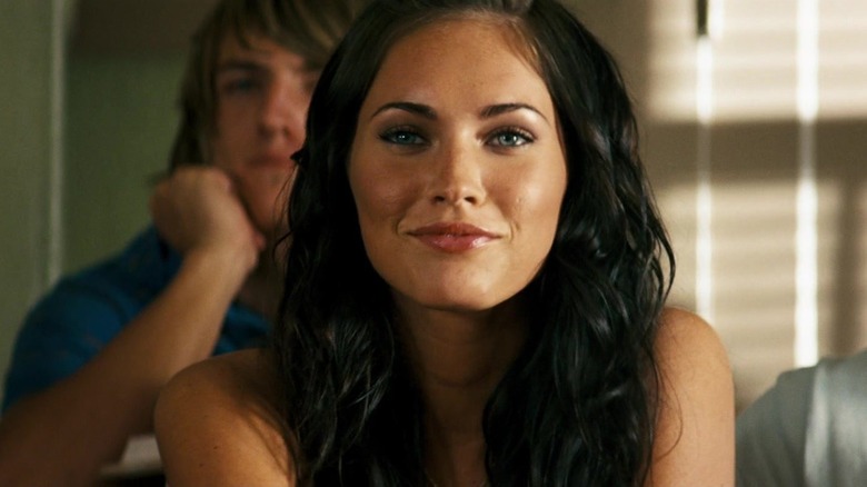 Megan Fox as Mikaela Barnes smiling in Transformers