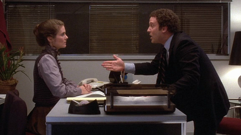 Julie Hagerty as Linda, being convinced by Albert Brooks, as her husband David, to make a huge mistake in Lost in America
