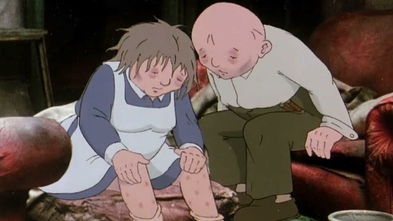 Hilda and Jim, voiced by Peggy Ashcroft and John Mills, nearing the end in When the Wind Blows