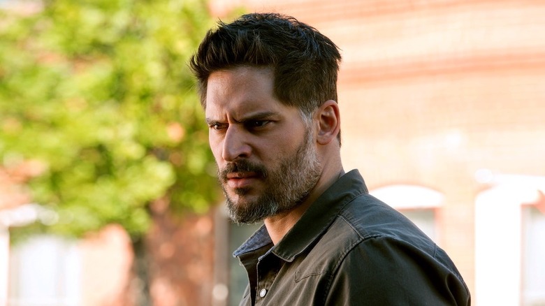 Joe Manganiello as Alcide Herveaux scowling in True Blood