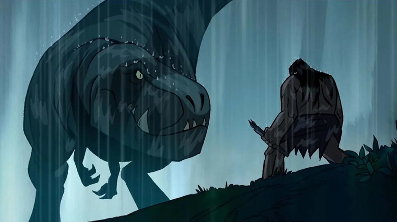 Spear faces Fang in the rain in Primal