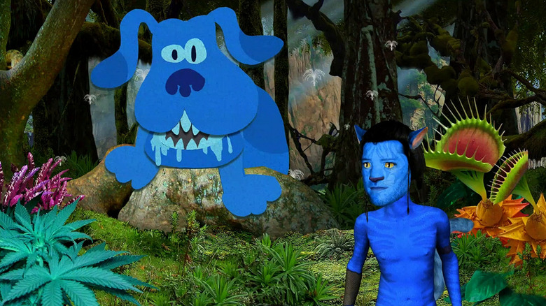 Blue drooling at a Na'vi on MAD