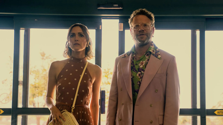 Rose Byrne as Sylvia and Seth Rogen as Will in Platonic
