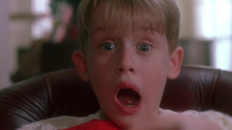 Kevin McCallister (Macaulay Culkin) screams in Home Alone