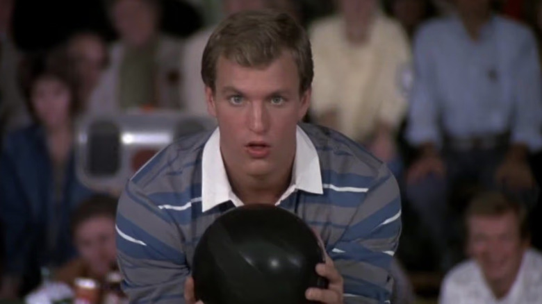 Woody Harrelson as Woody Boyd bowling in Cheers