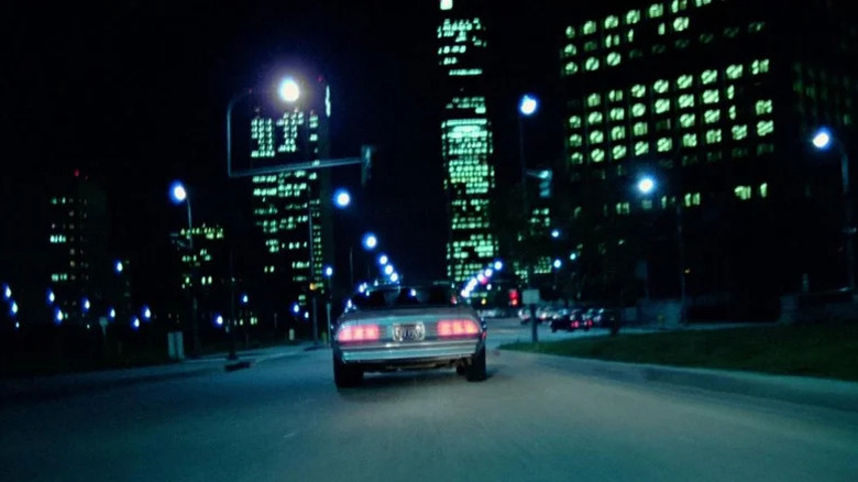 A car races through Los Angeles at night in The Driver