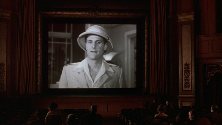 Tom Baxter (Jeff Daniels) looking at Cecilia in audience in The Purple Rose of Cairo