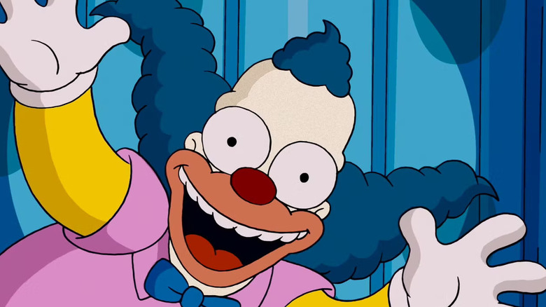 The Simpsons' Krusty the Clown delivers his familiar Hey Hey intro