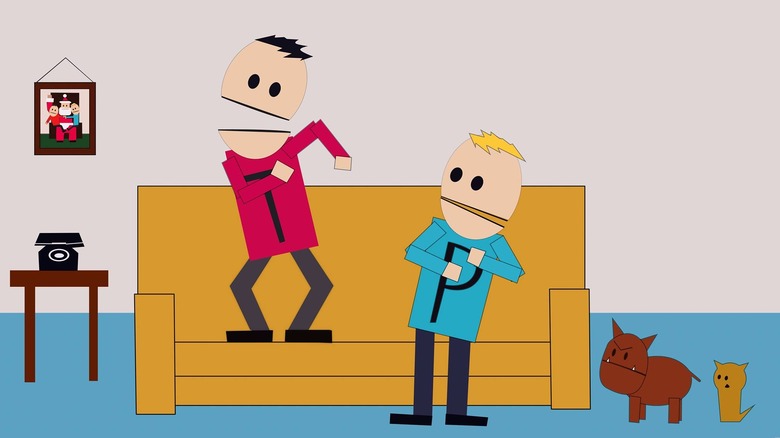 South Park's Terrance and Phillip sing an obscene song in their movie Asses of Fire