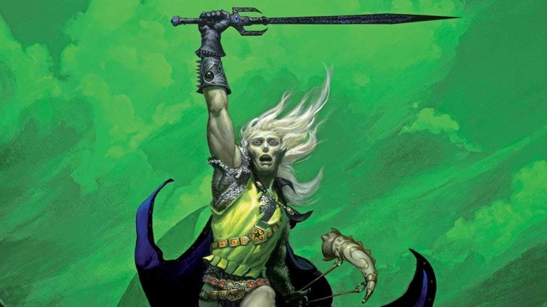 Elric with his black sword from the Elric novel Stormbringer