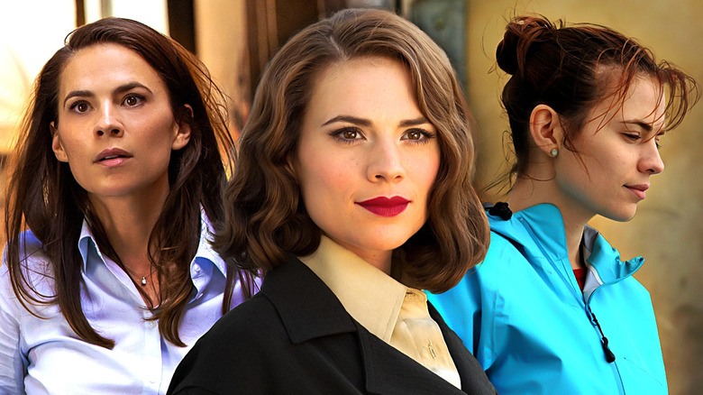 Images of Hayley Atwell as Grace, Peggy Carter, and Martha, edited together