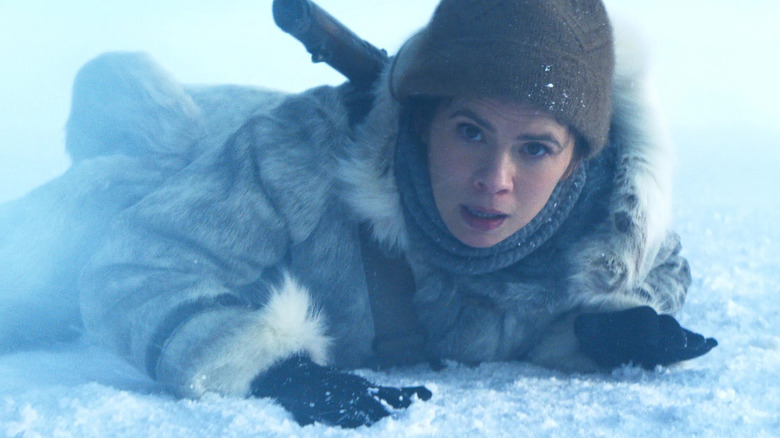 Hayley Atwell as Grace, laying on the ice in Mission: Impossible — The Final Reckoning