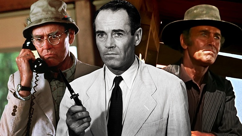 Henry Fonda in 12 Angry Men in the middle, and on the sides, in Once Upon a Time in the West and On Golden Pond