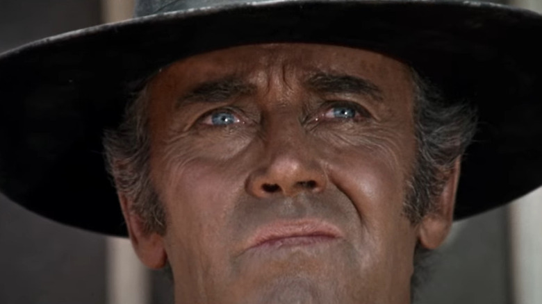 Extreme closeup of Frank (Henry Fonda) in Once Upon a Time in the West