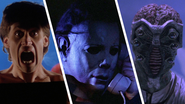 Demon Seed, Halloween, and Waxwork in a composite image