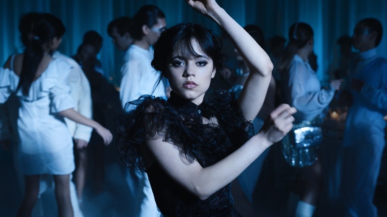 Jenna Ortega as Wednesday Addams dancing in Wednesday