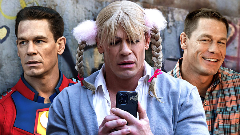 John Cena as Peacemaker in Peacemaker, Rod in Ricky Stanicky, and Mitchell in Blockers