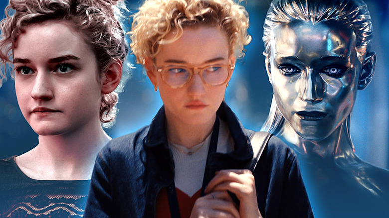 Images of Julia Garner as Ruth Langmore, Juliette Gandy, and Silver Surfer edited together