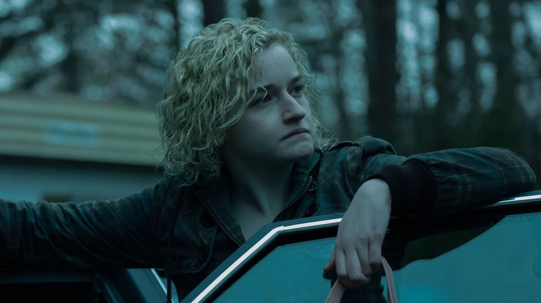 Julia Garner as Ruth Langmore, stepping out of a car in Ozark