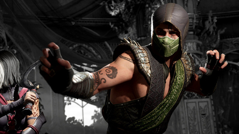 Reptile strikes a fighting pose in Mortal Kombat 1
