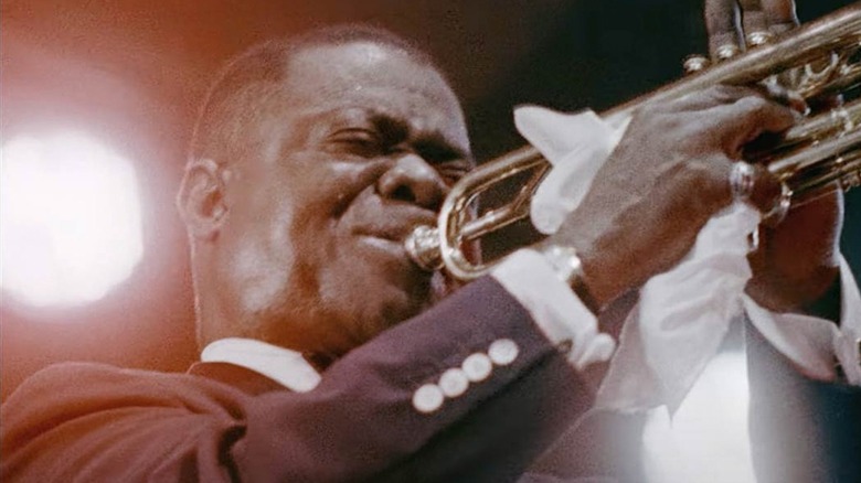 Louis Armstrong going crazy on the horn in Louis Armstrong's Black & Blues.