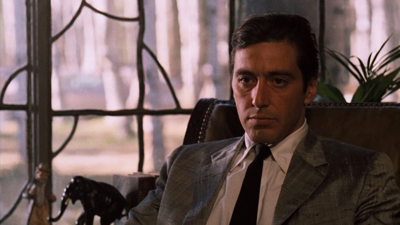 Michael Corleone (Al Pacino) sits in his home in The Godfather Part II
