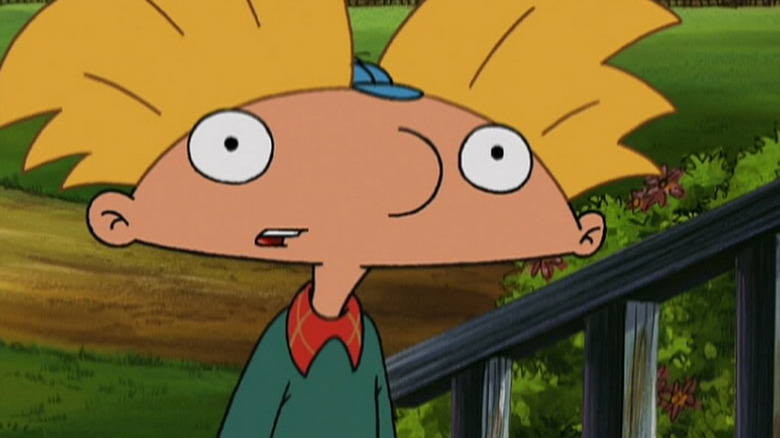 A close up of Spencer Klein as Arnold in Hey Arnold!