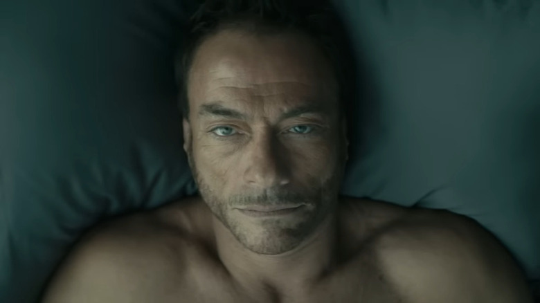 Jean-Claude Van Johnson (Jean-Claude Van Damme) waking up on Jean-Claude Van Johnson
