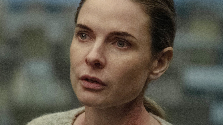 Juliette Nichols (Rebecca Ferguson) looks intently in Silo