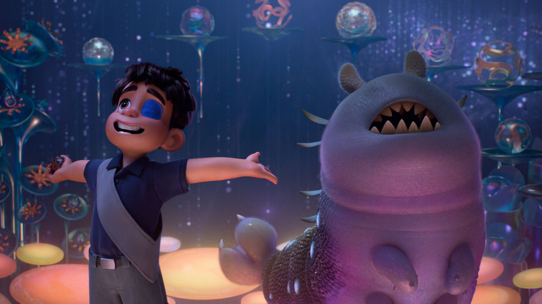 Yonas Kibreab's Elio Solís and Remy Edgerly's Glordon looking amazed in Elio