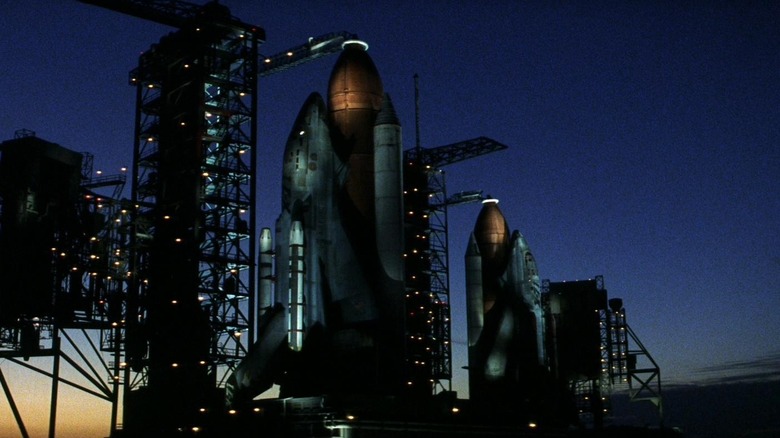 space shuttles on the launch pad in Armageddon