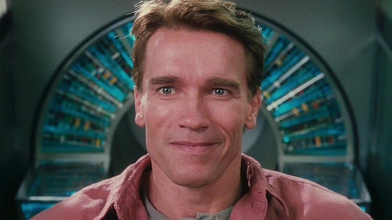 Arnold Schwarzenegger as Quaid, recalling memories of Mars in Total Recall