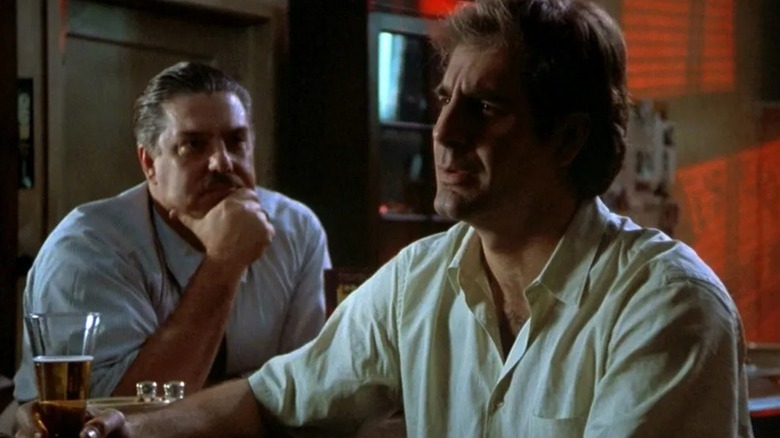Al (Bruce McGill) studies Sam Beckett (Scott Bakula) in Quantum Leap (1989)