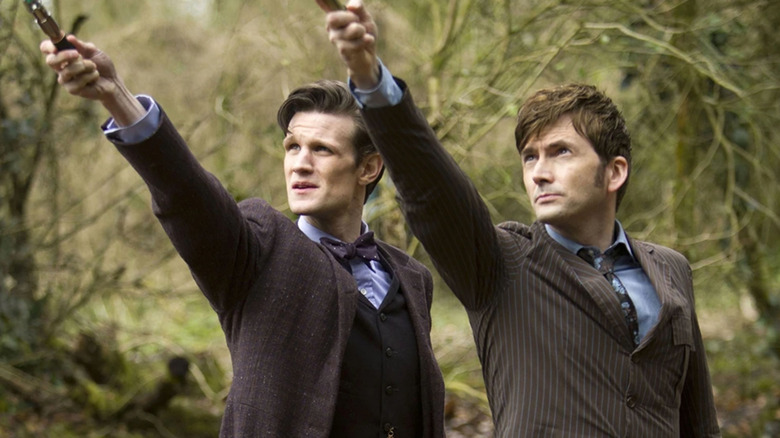 Matt Smith and David Tennant as the 11th and 10th doctors in Doctor Who